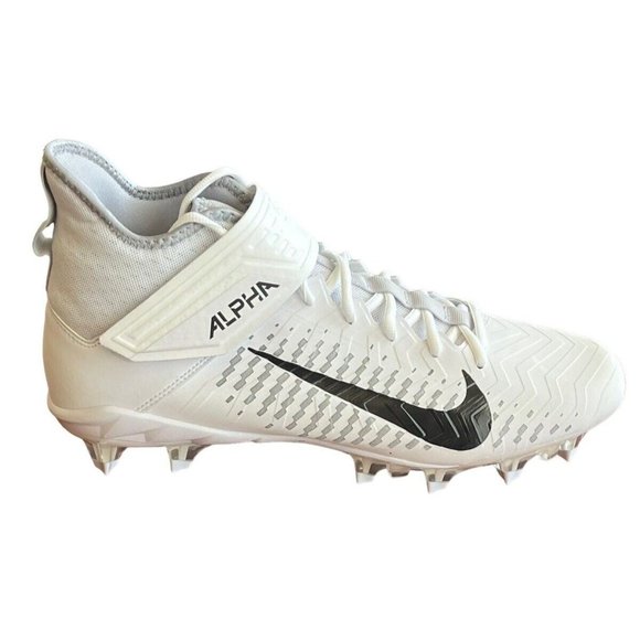 Nike Alpha Menace Pro 2  Mid Cleats AQ3209-100  White Size 12.5 - Picture 2 of 11